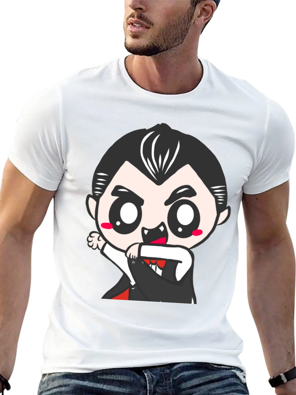 Cute Cartoon Vampire Graphic Tee