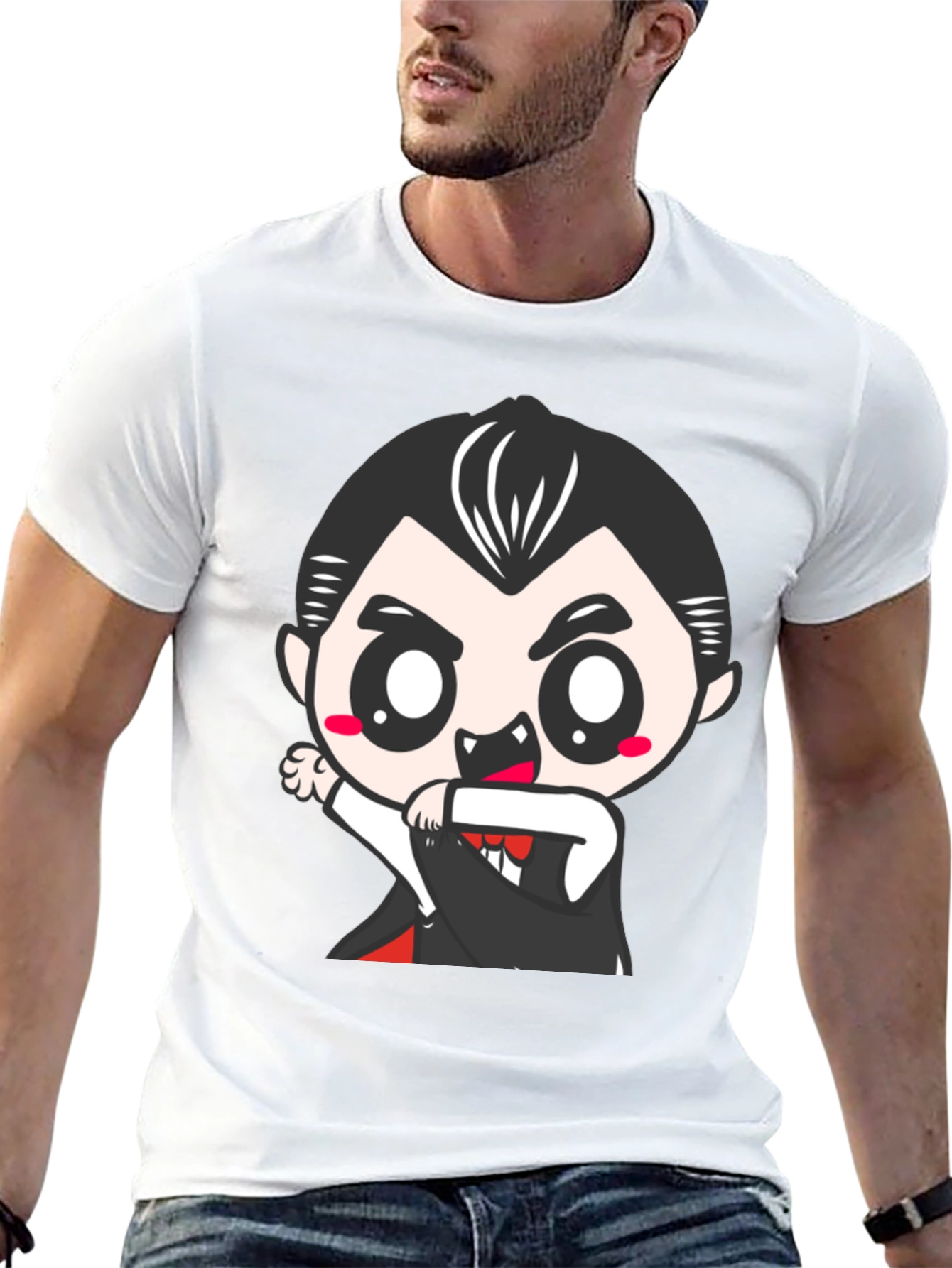 Cute Cartoon Vampire Graphic Tee