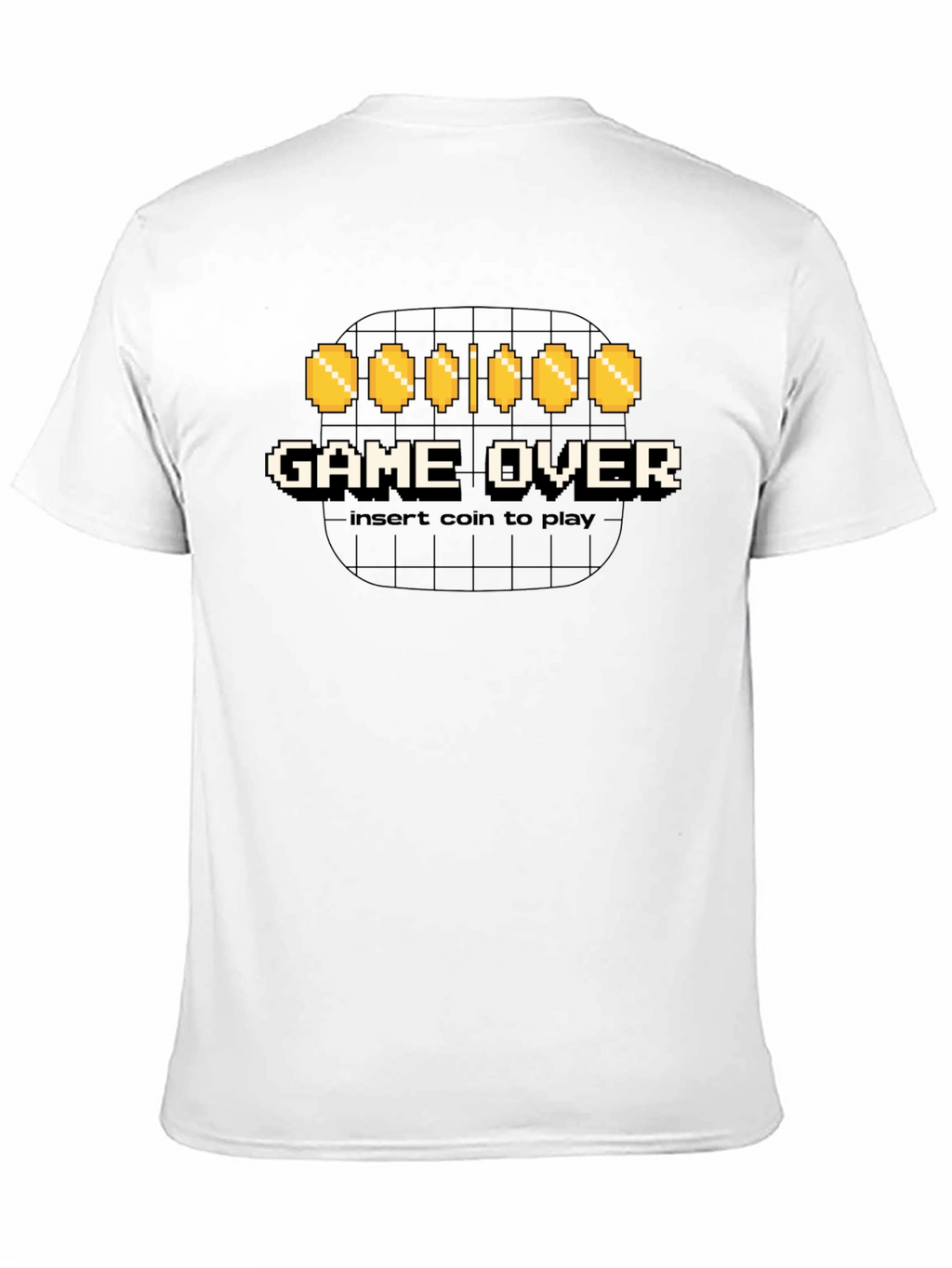 Game Over Insert Coin Black Graphic Tee