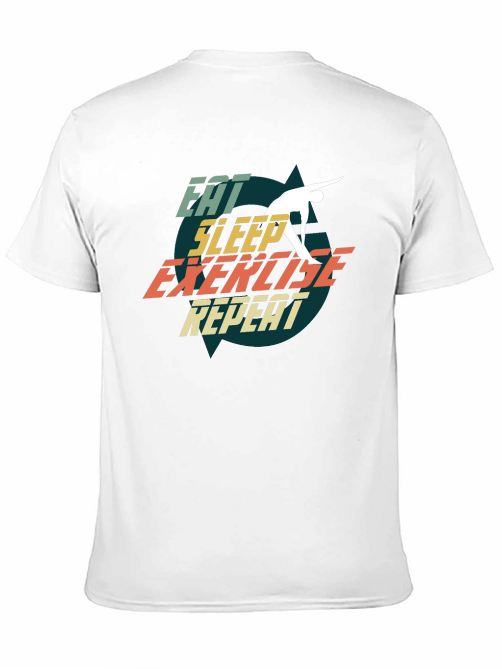 Eat Sleep Exercise Repeat Black T-Shirt