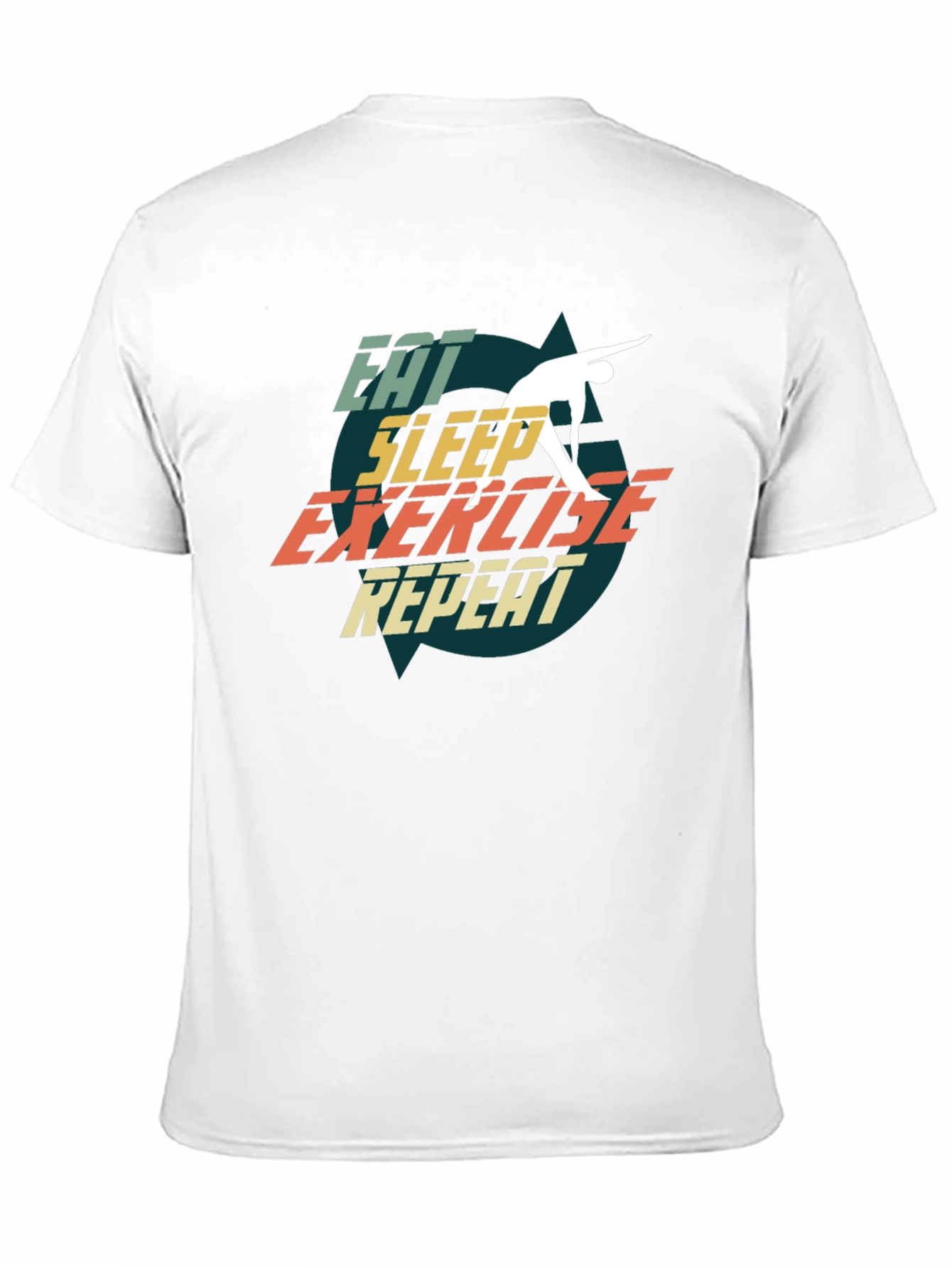 Eat Sleep Exercise Repeat Black T-Shirt