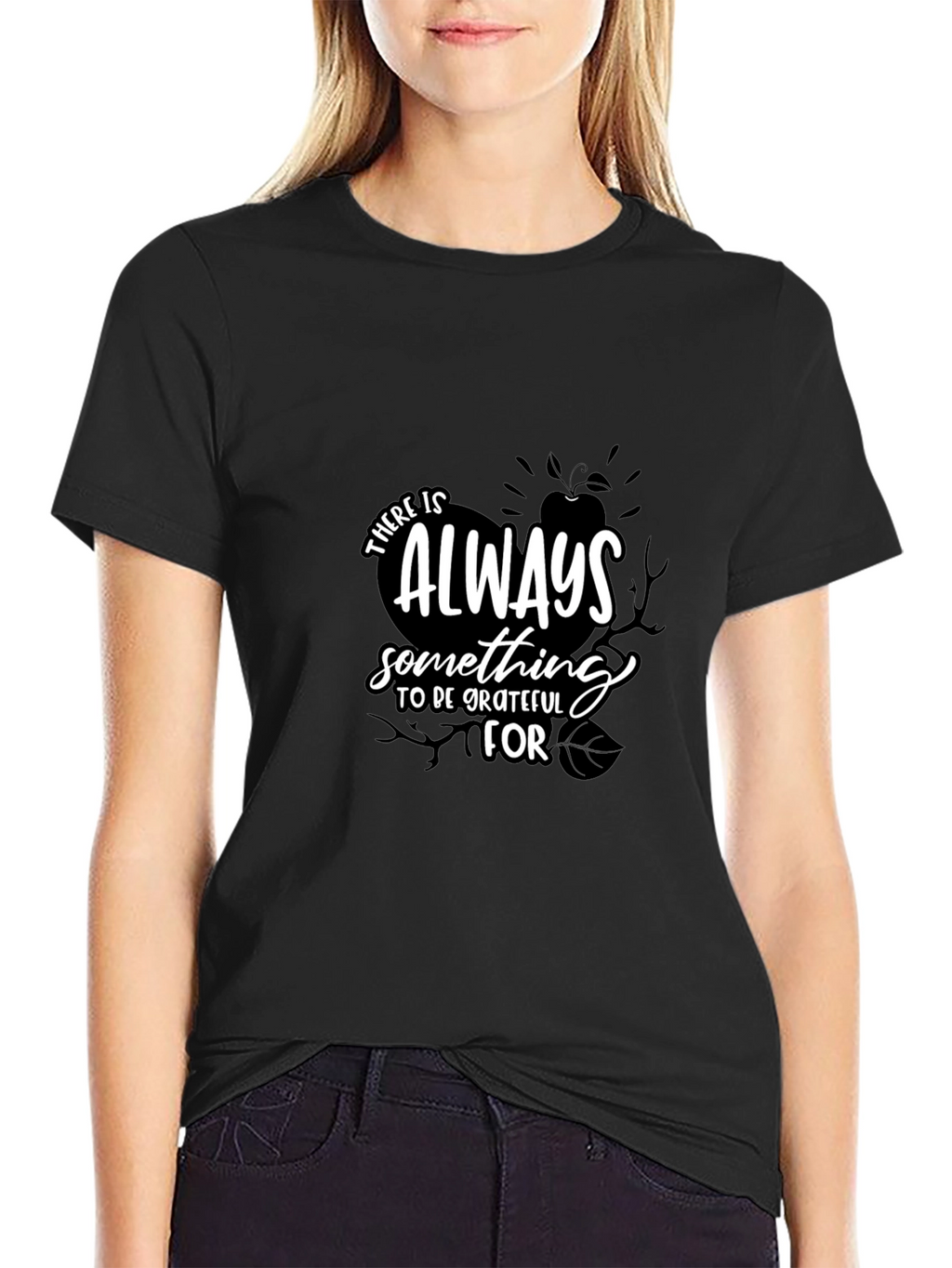 Grateful Black Graphic Tee | Soft Cotton Blend T-Shirt