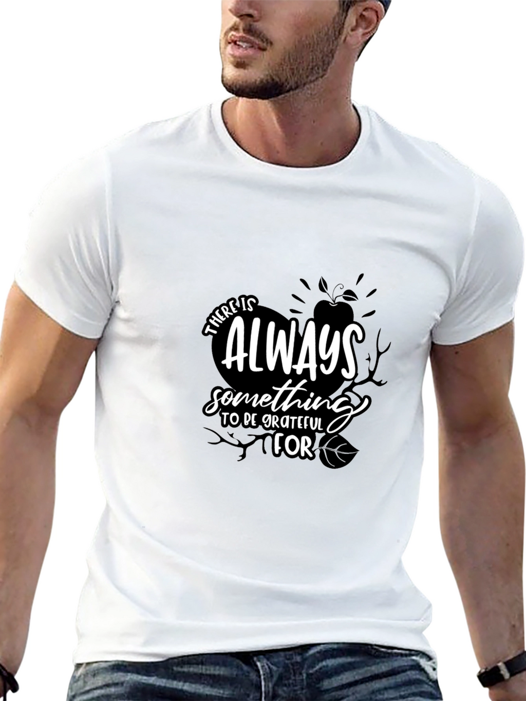 Grateful Black Graphic Tee | Soft Cotton Blend T-Shirt