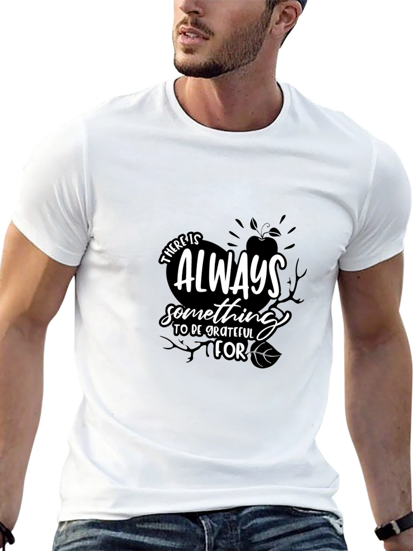 Grateful Black Graphic Tee | Soft Cotton Blend T-Shirt