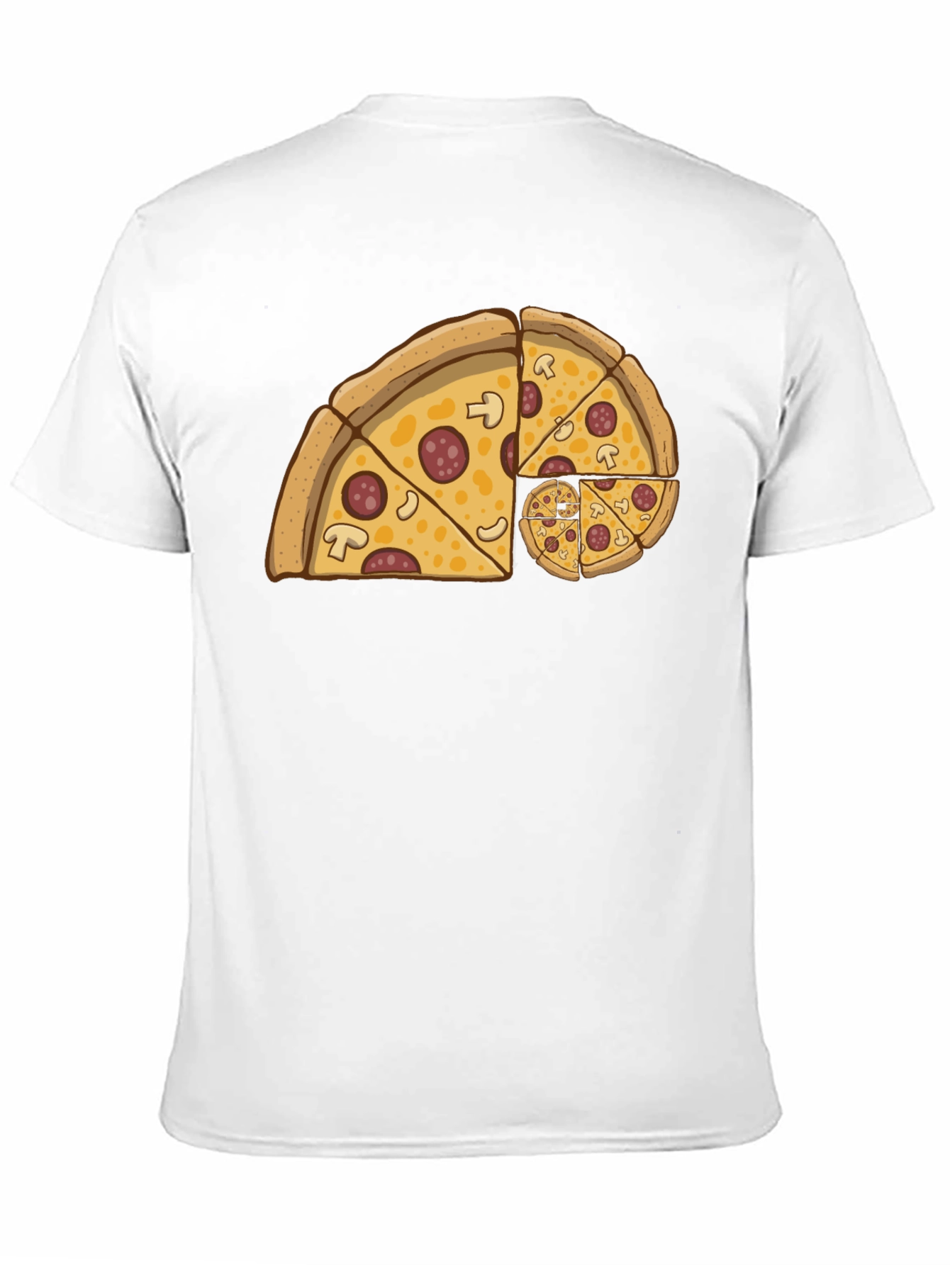 Fibonacci Pizza Slice Black T-Shirt