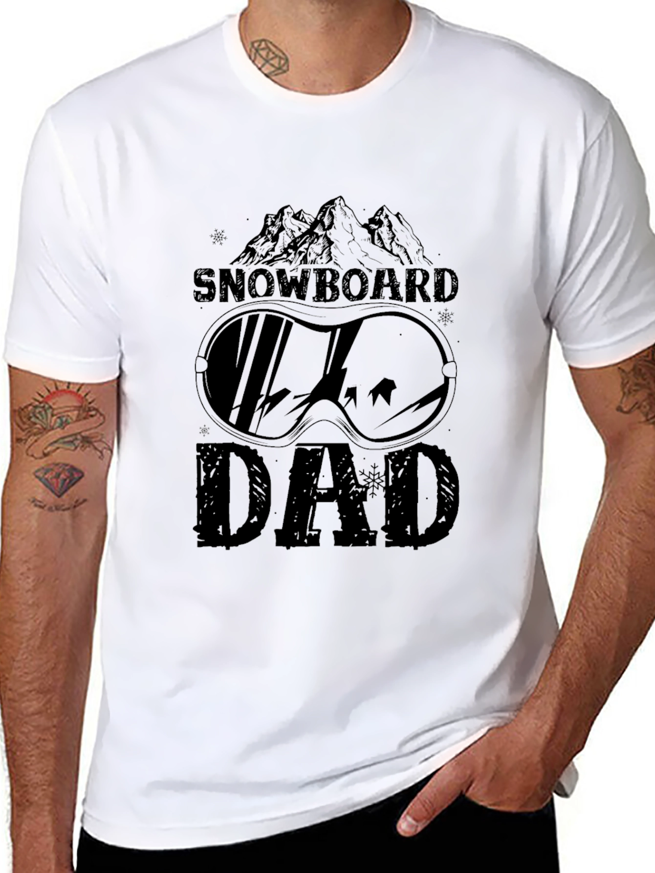 Snowboard Dad T-Shirt - Mountain Graphic Tee