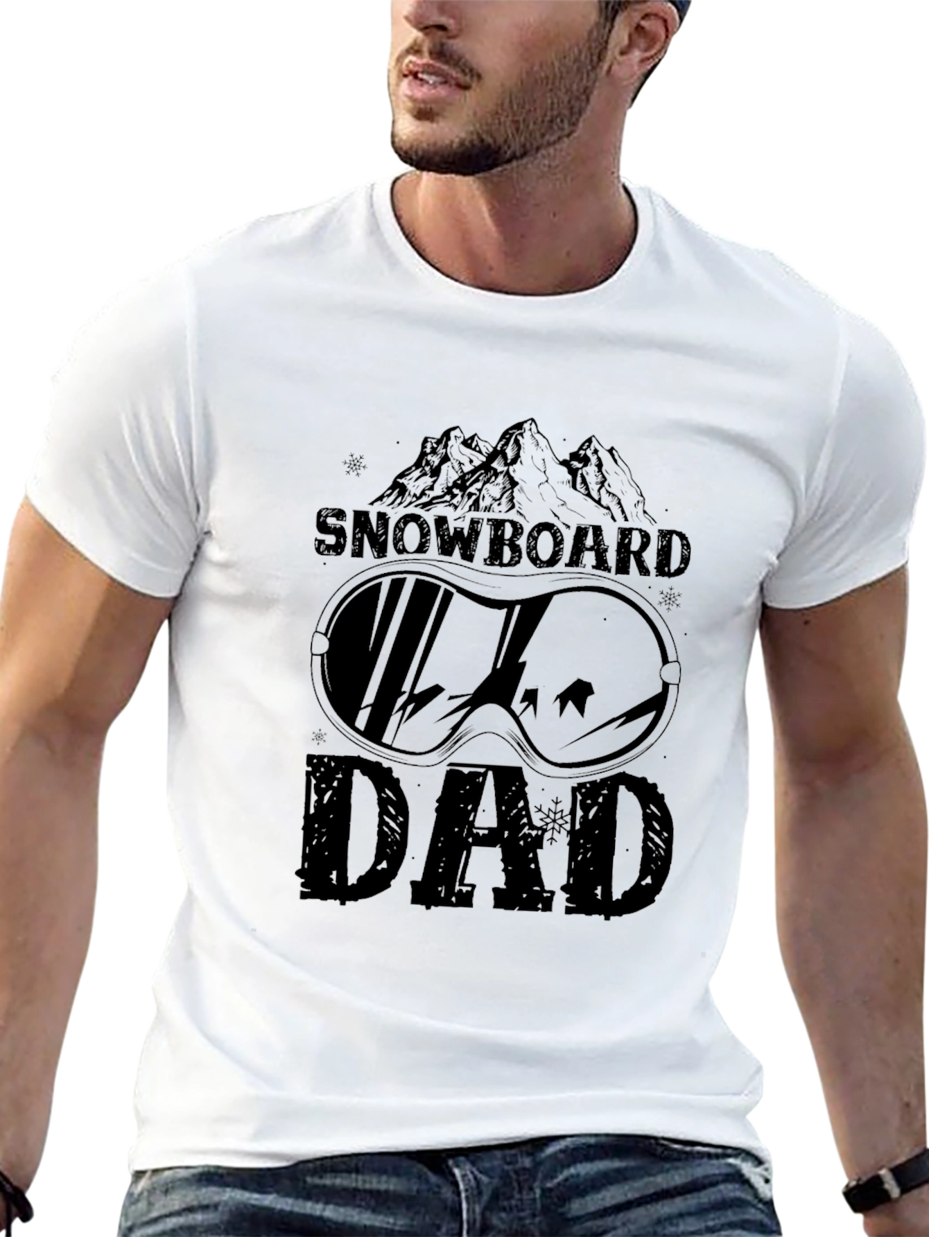 Snowboard Dad T-Shirt - Mountain Graphic Tee