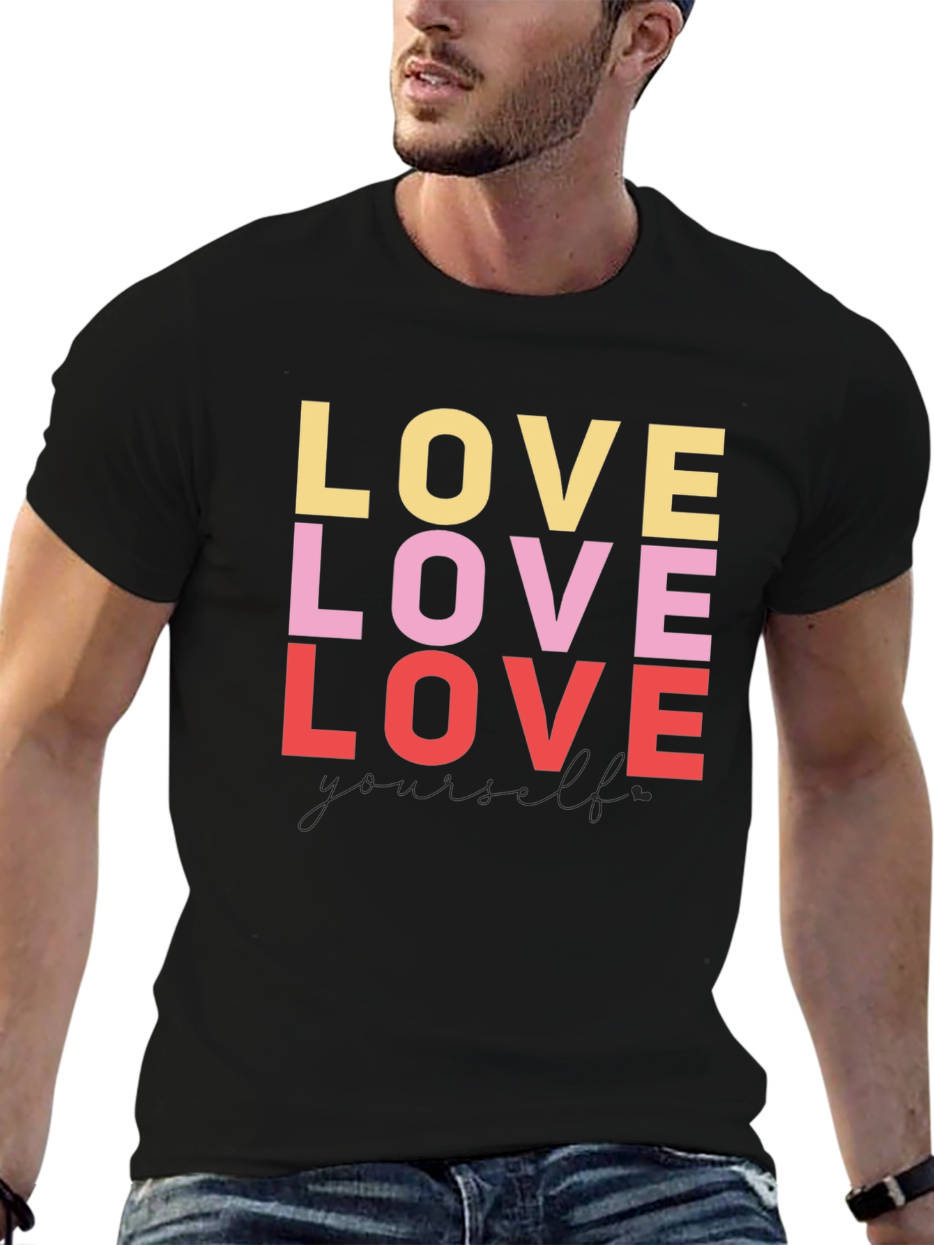 Love Yourself Graphic Tee - Black