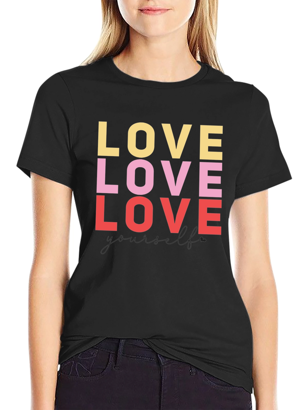 Love Yourself Graphic Tee - Black