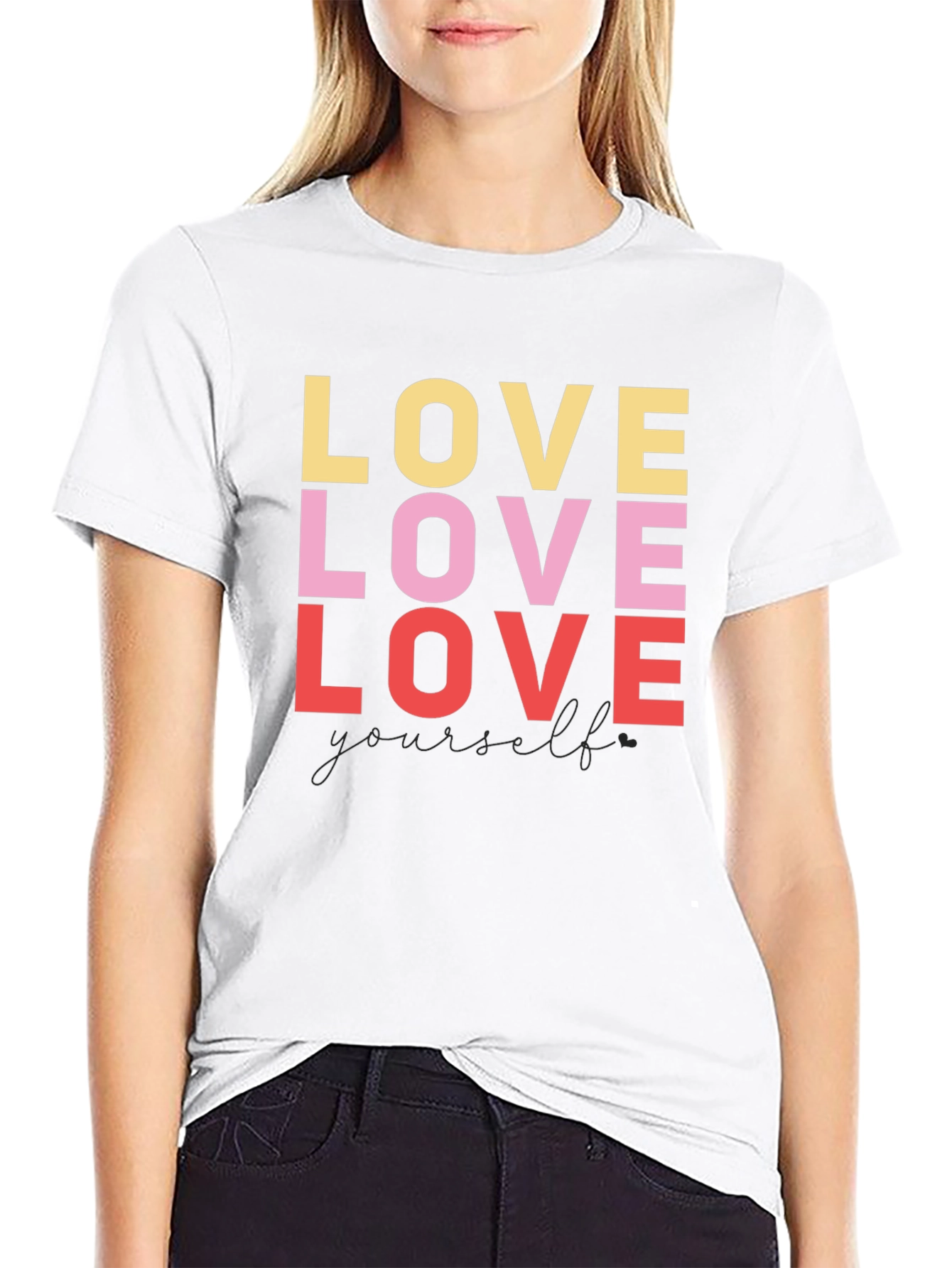 Love Yourself Graphic Tee - Black