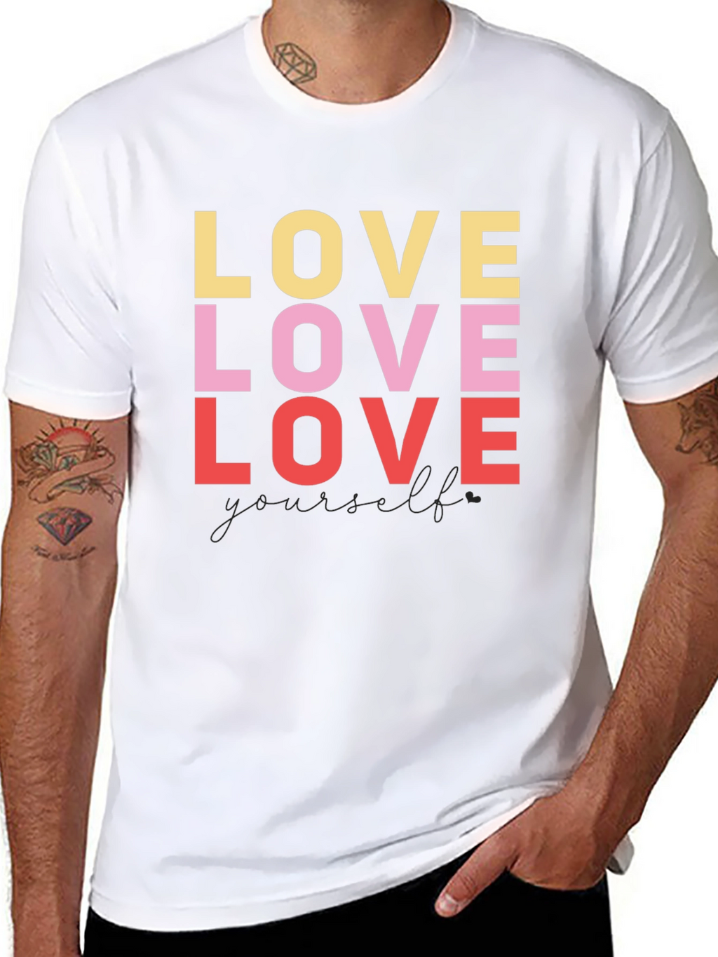 Love Yourself Graphic Tee - Black