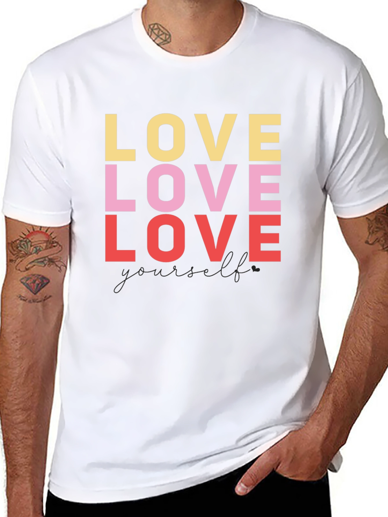 Love Yourself Graphic Tee - Black