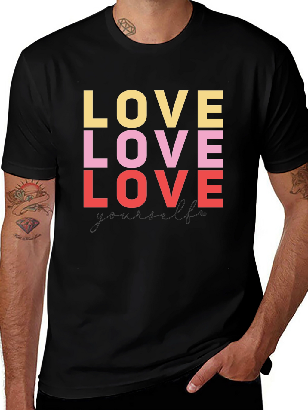 Love Yourself Graphic Tee - Black