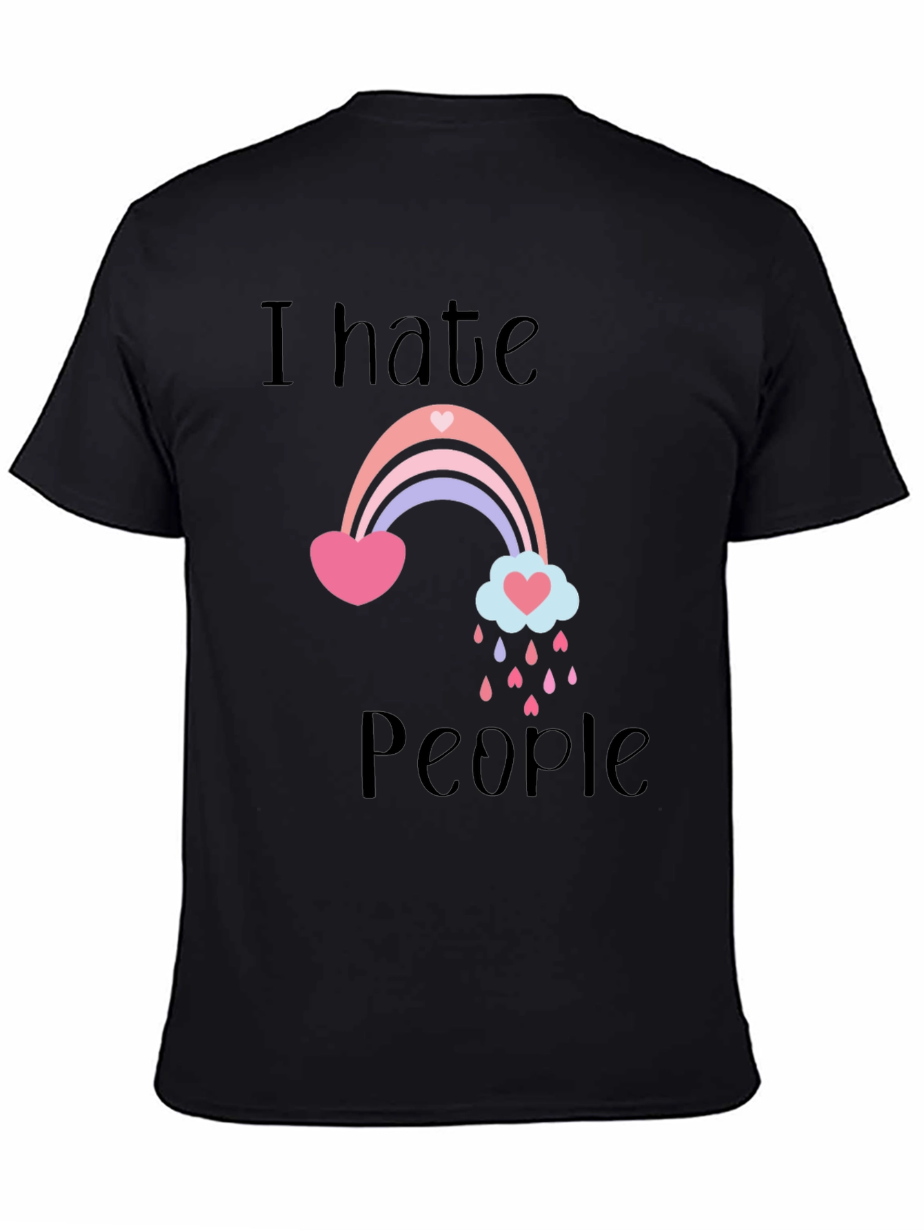I Hate People Rainbow Graphic T-Shirt