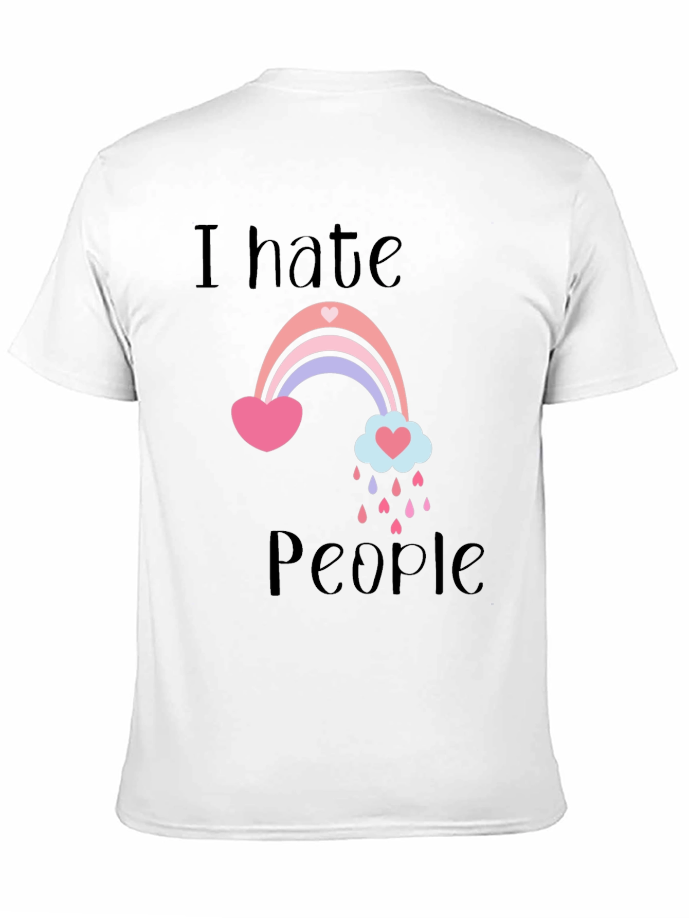 I Hate People Rainbow Graphic T-Shirt
