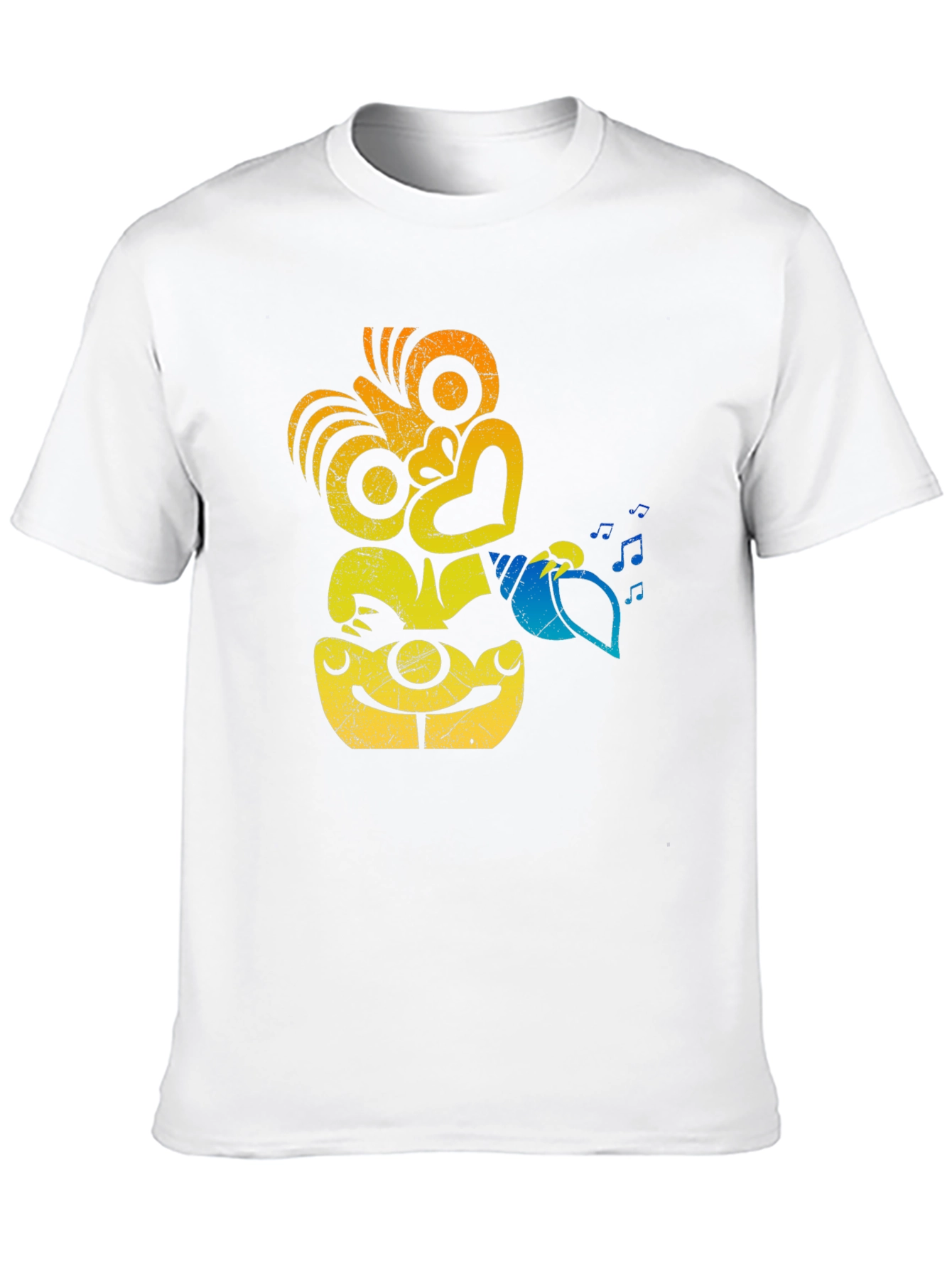Retro Tiki Musician Graphic T-Shirt