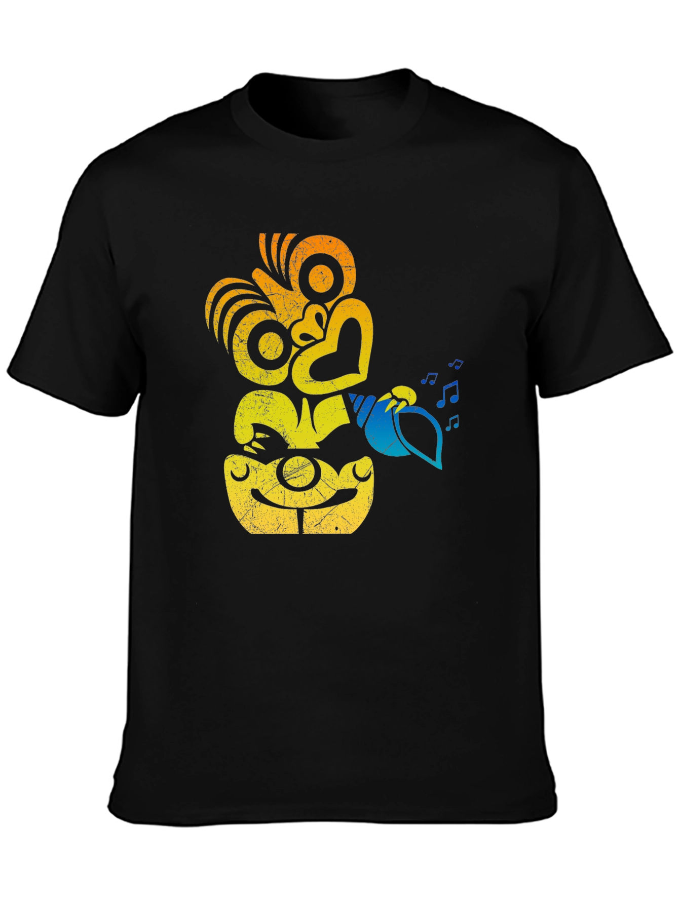 Retro Tiki Musician Graphic T-Shirt