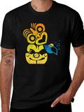 Retro Tiki Musician Graphic T-Shirt