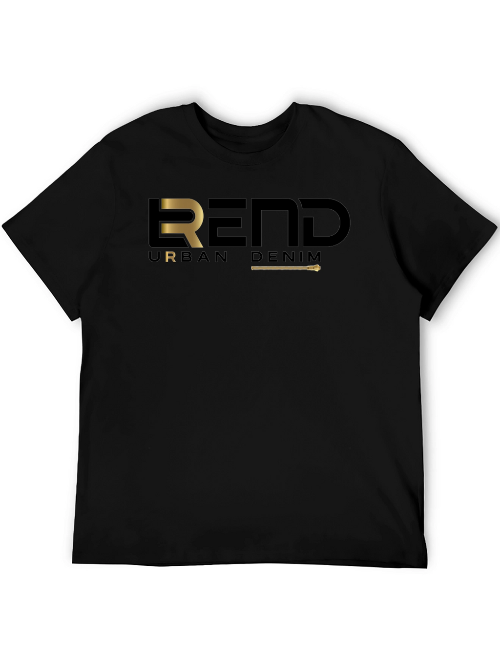 Trendy Black REND Urban Denim Graphic Tee