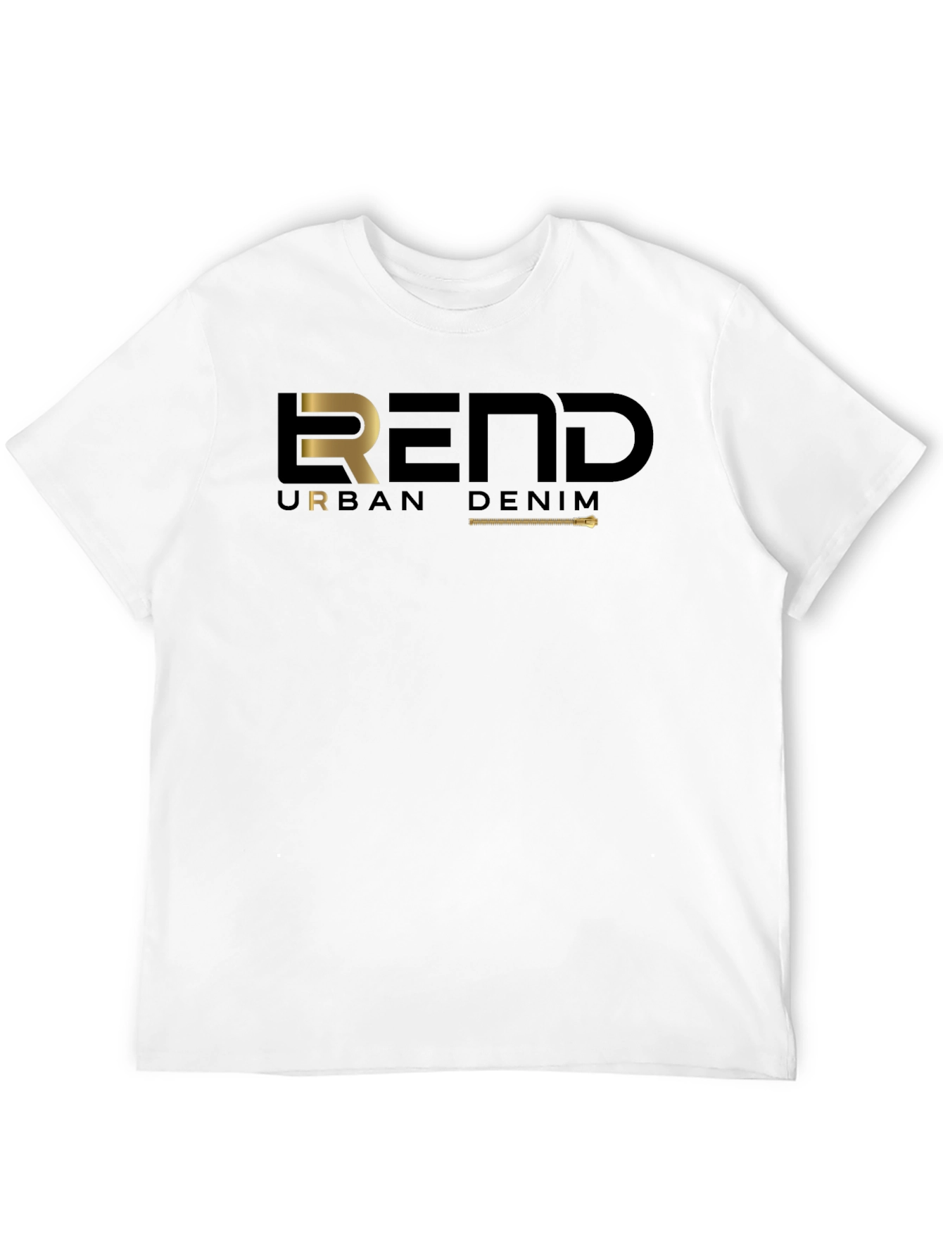Trendy Black REND Urban Denim Graphic Tee