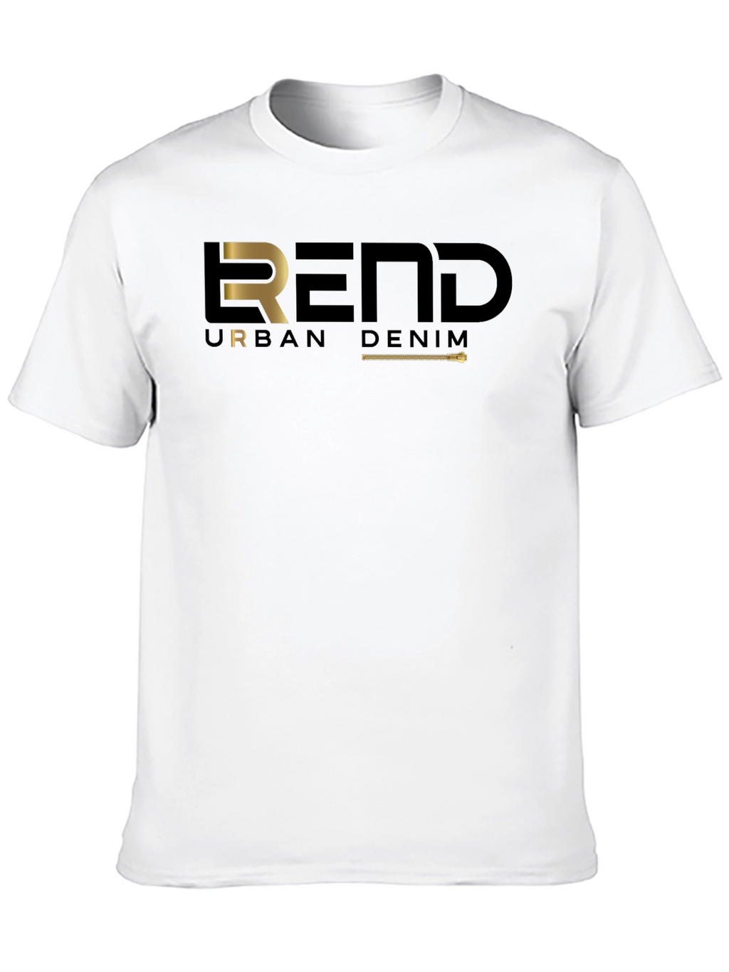 Trendy Black REND Urban Denim Graphic Tee