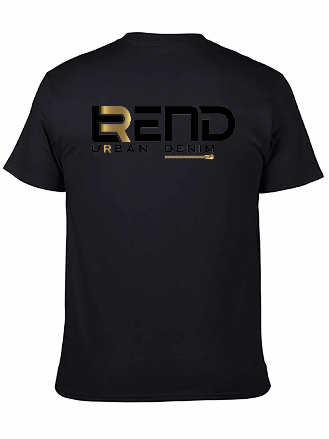 Trendy Black REND Urban Denim Graphic Tee