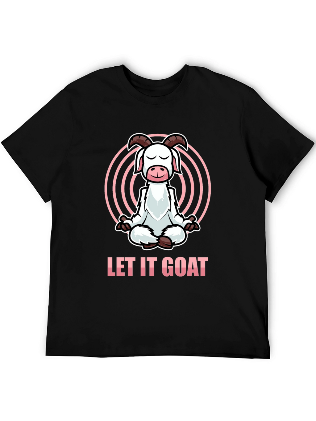 Let It Goat Meditation T-Shirt - Funny Yoga Design