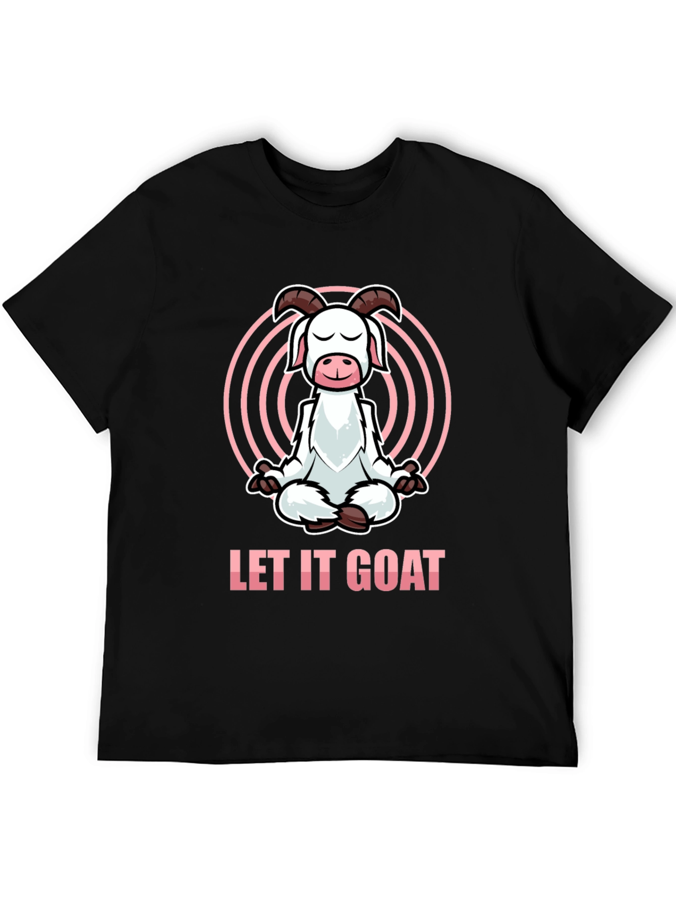 Let It Goat Meditation T-Shirt - Funny Yoga Design