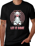 Let It Goat Meditation T-Shirt - Funny Yoga Design