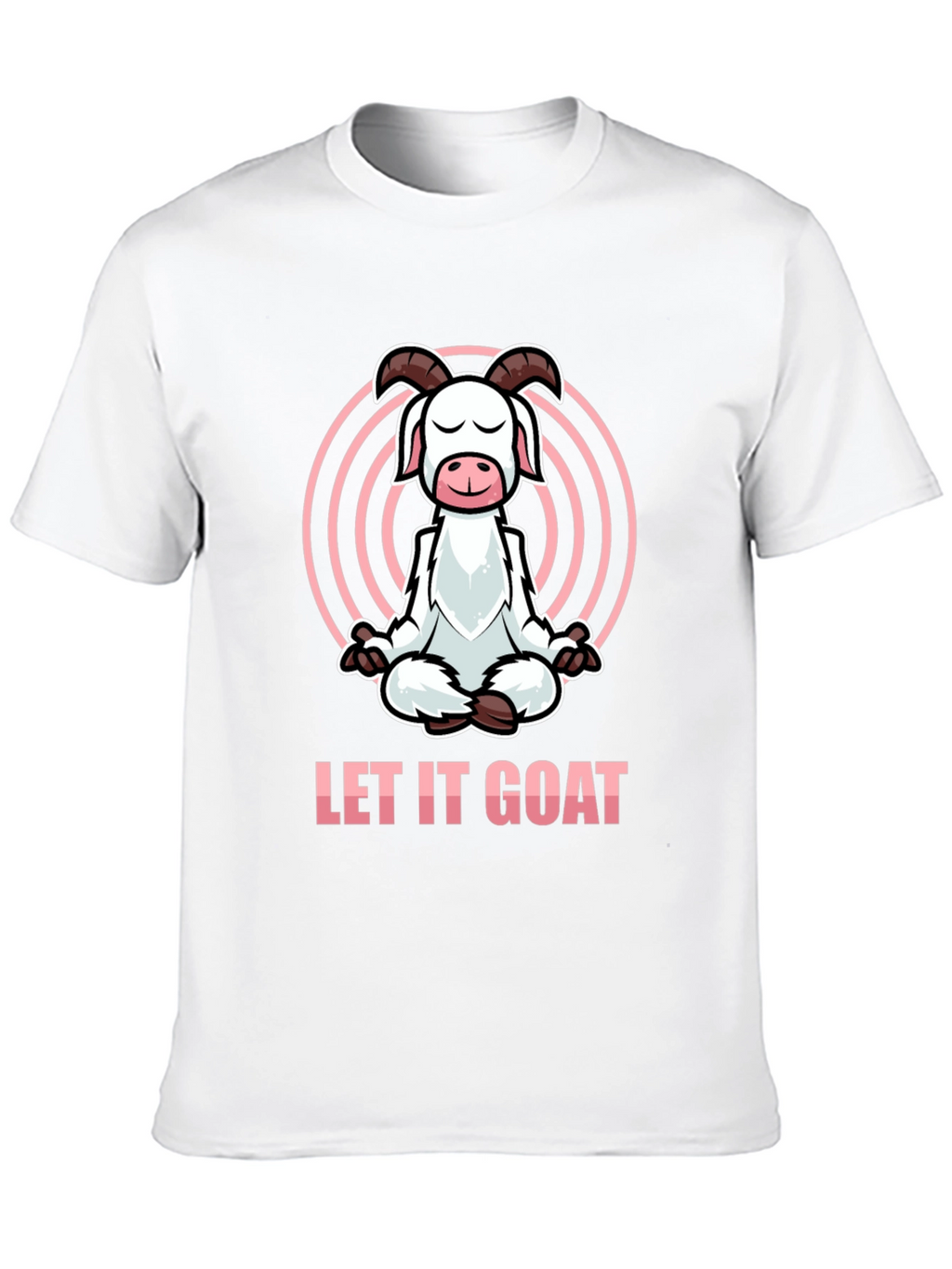 Let It Goat Meditation T-Shirt - Funny Yoga Design