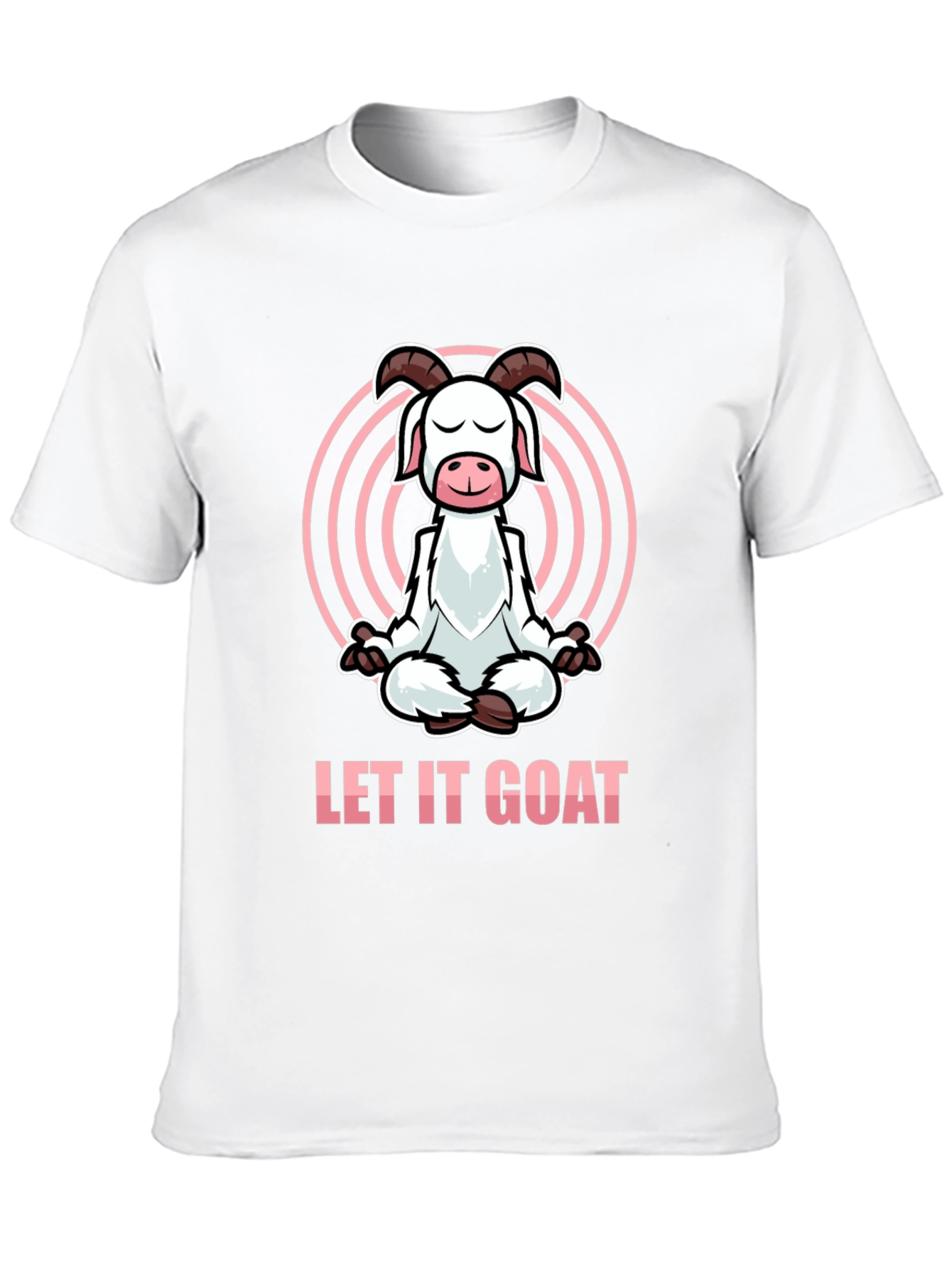 Let It Goat Meditation T-Shirt - Funny Yoga Design