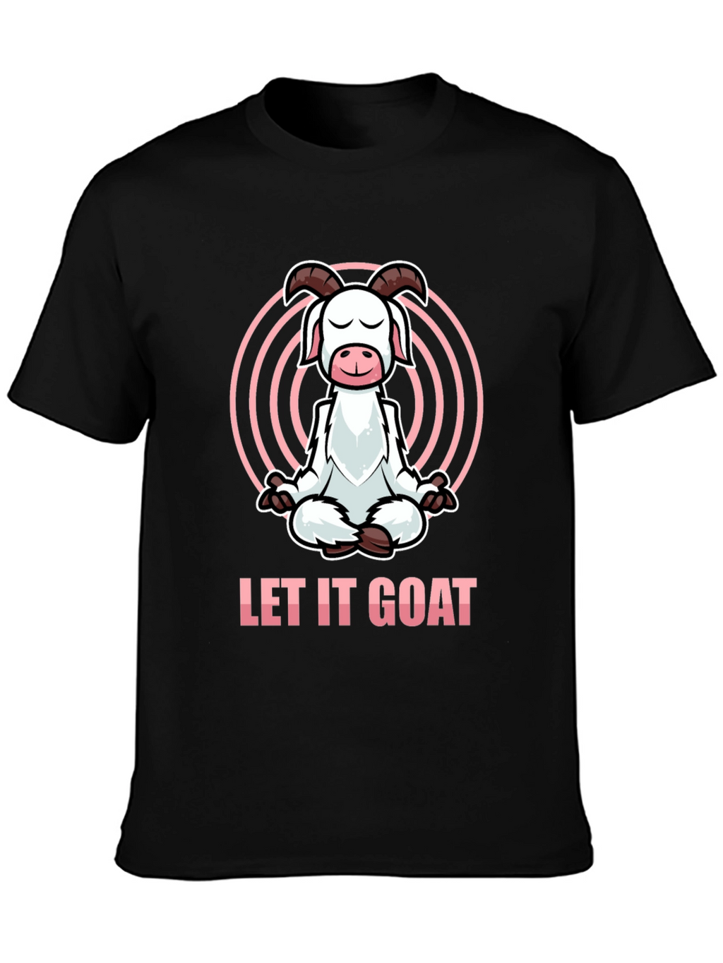 Let It Goat Meditation T-Shirt - Funny Yoga Design