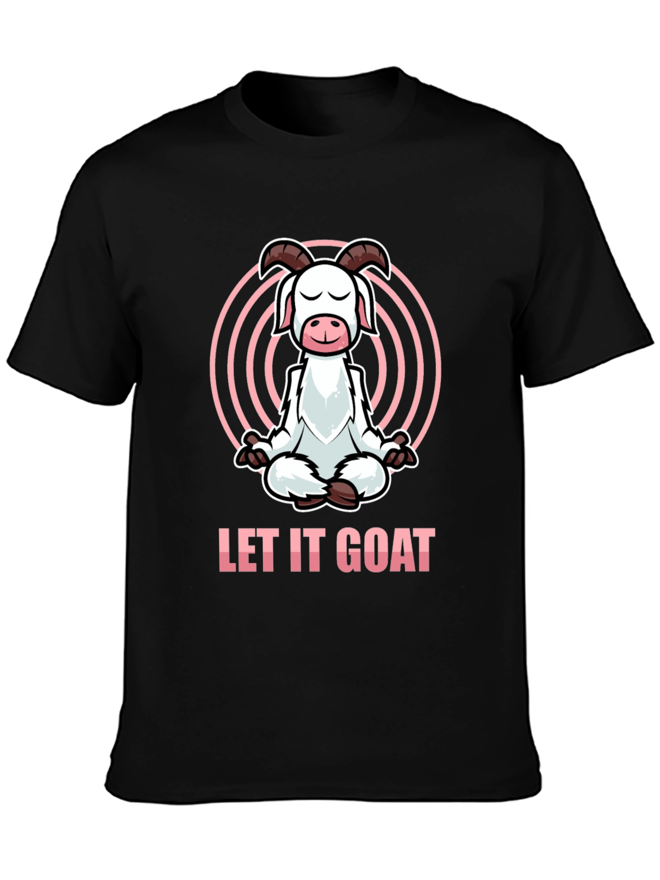 Let It Goat Meditation T-Shirt - Funny Yoga Design