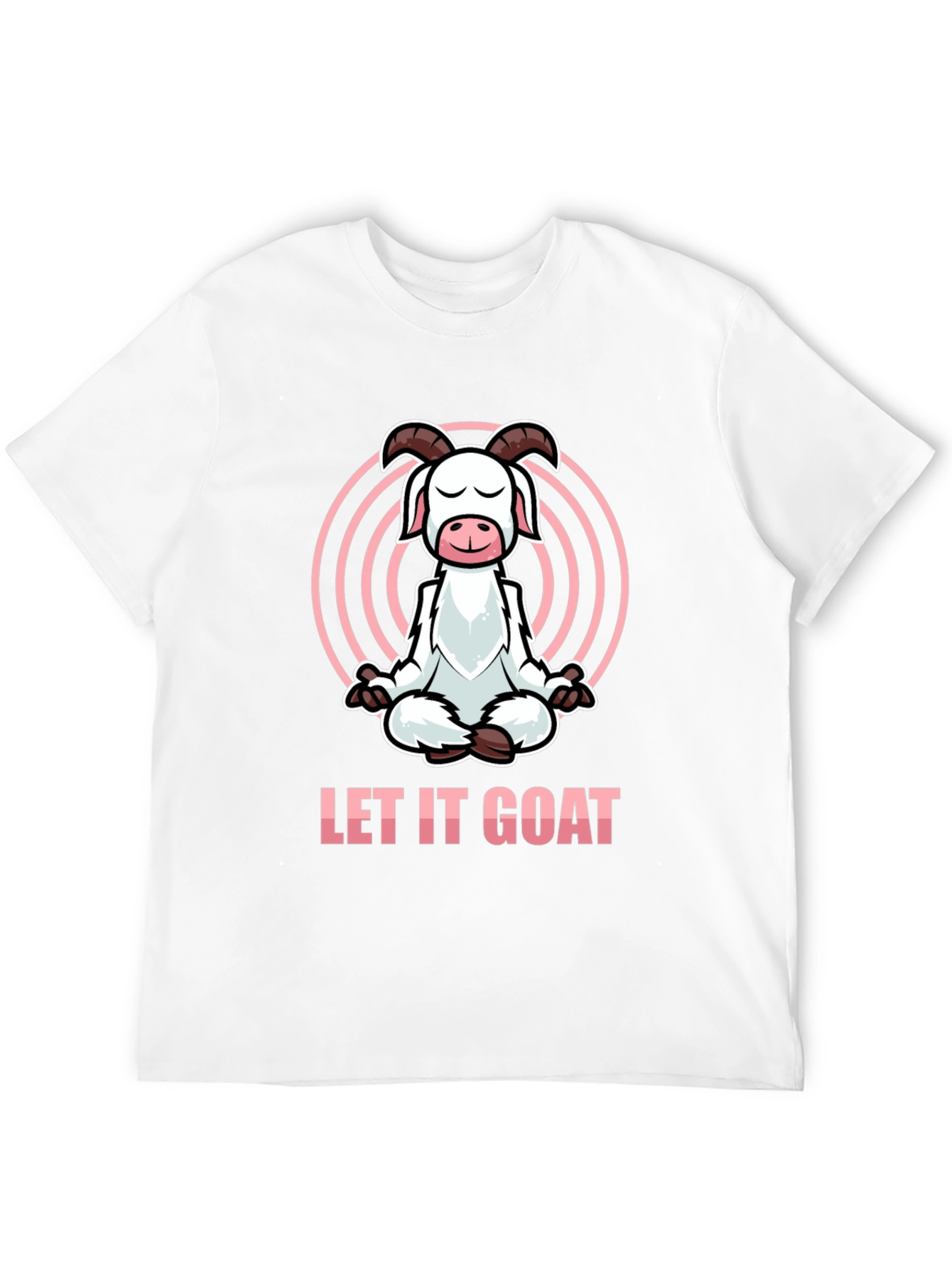 Let It Goat Meditation T-Shirt - Funny Yoga Design