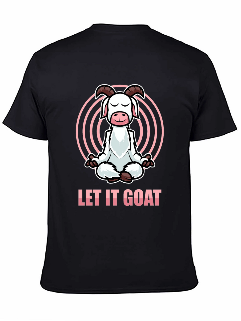Let It Goat Meditation T-Shirt - Funny Yoga Design