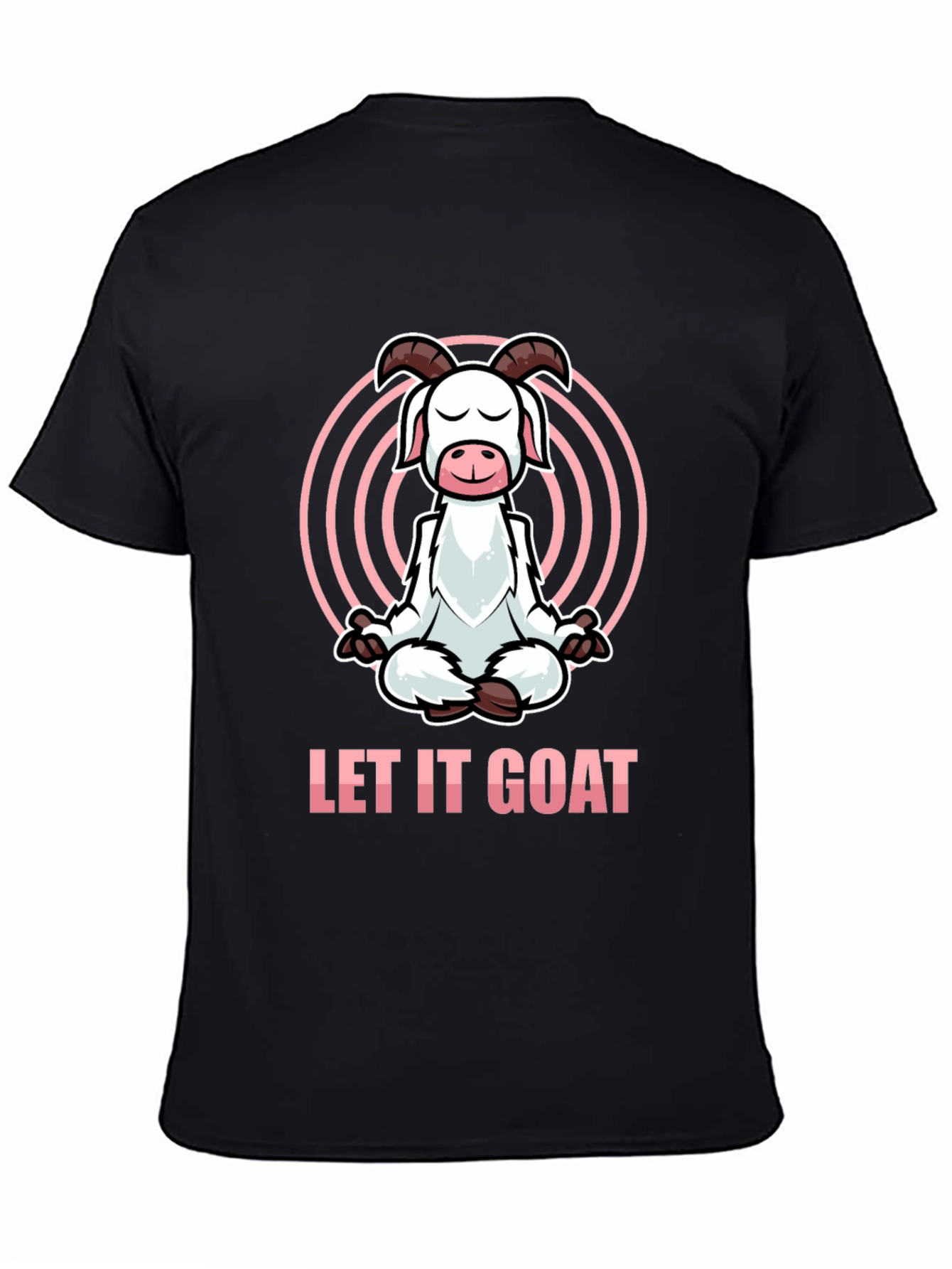 Let It Goat Meditation T-Shirt - Funny Yoga Design