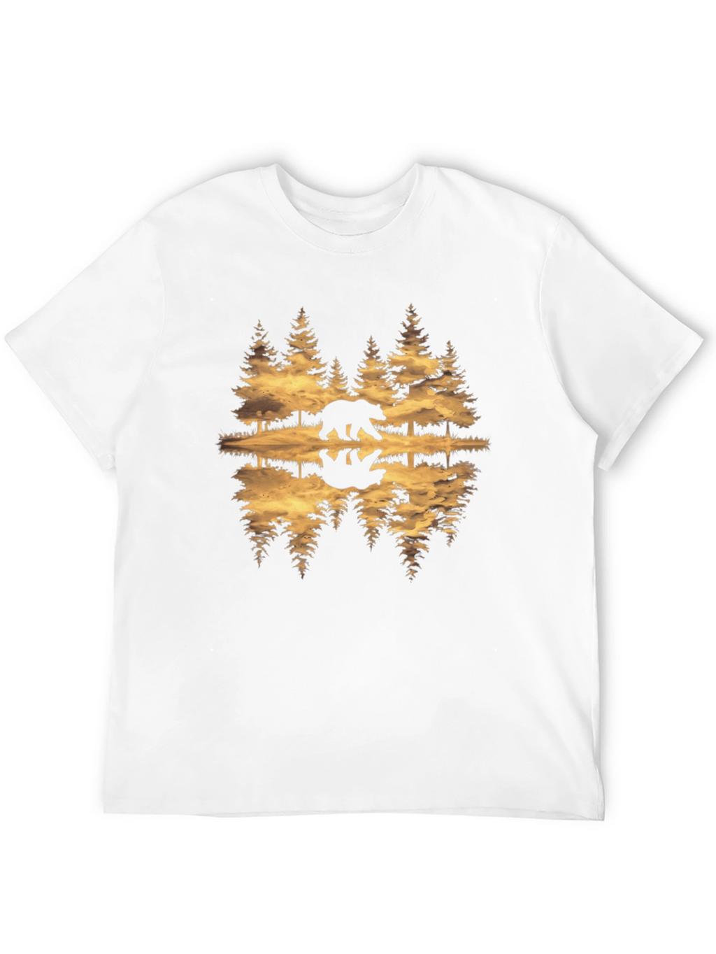 Bear Reflection Graphic Tee - Nature Inspired T-Shirt