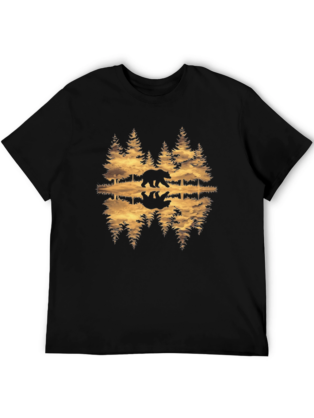 Bear Reflection Graphic Tee - Nature Inspired T-Shirt