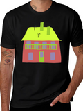 Abstract House Graphic Tee - Quirky Style