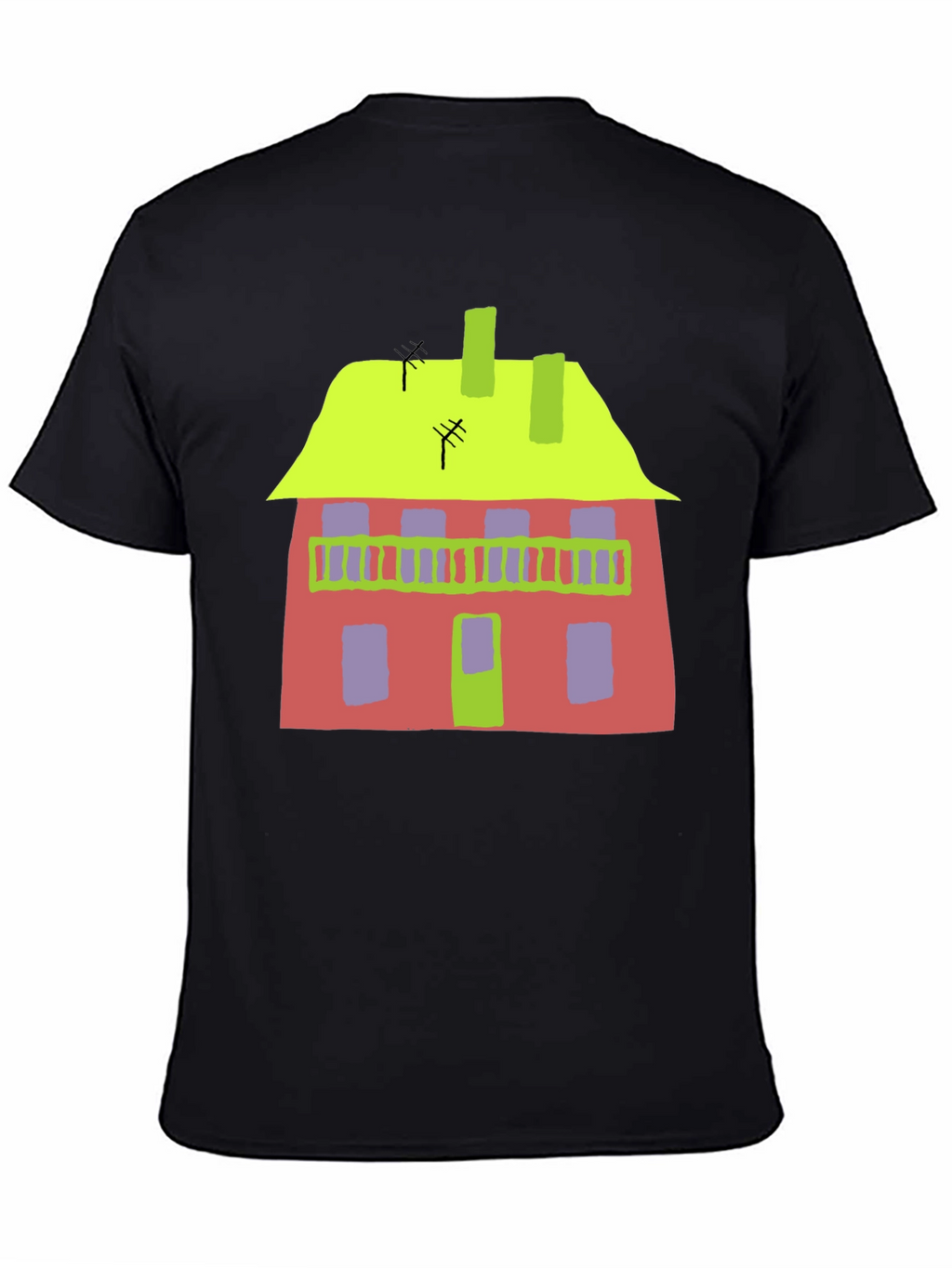 Abstract House Graphic Tee - Quirky Style