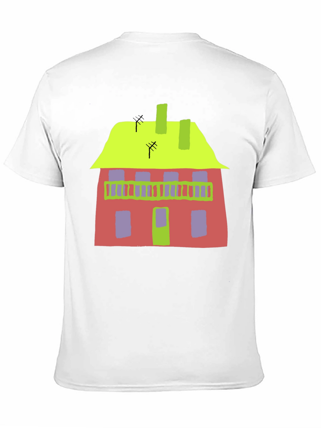 Abstract House Graphic Tee - Quirky Style
