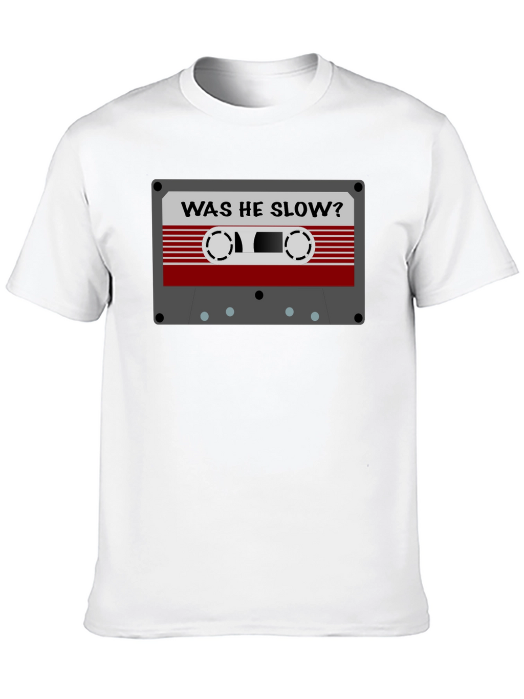 Retro Cassette Tape Graphic Tee - Was He Slow?