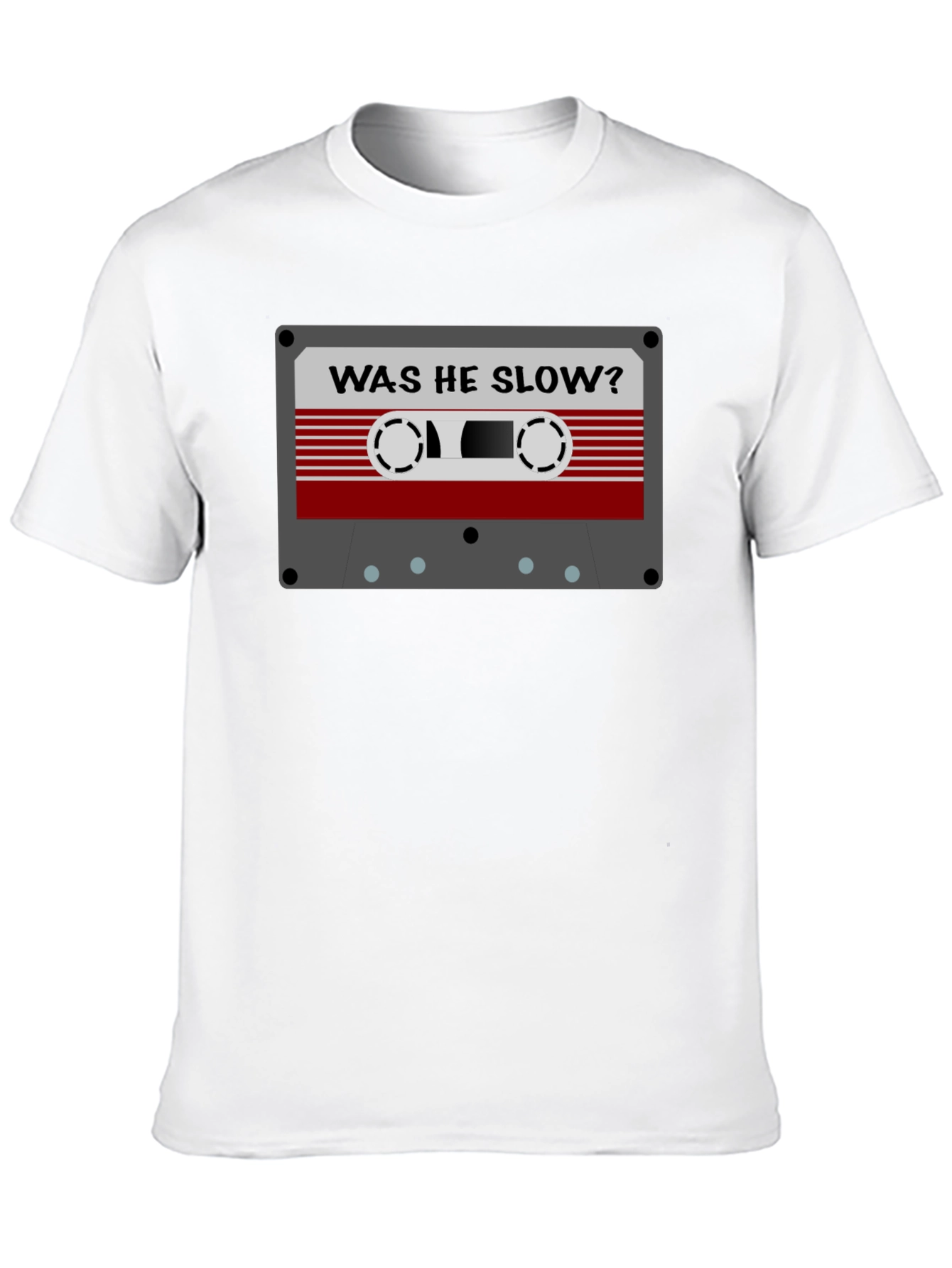Retro Cassette Tape Graphic Tee - Was He Slow?