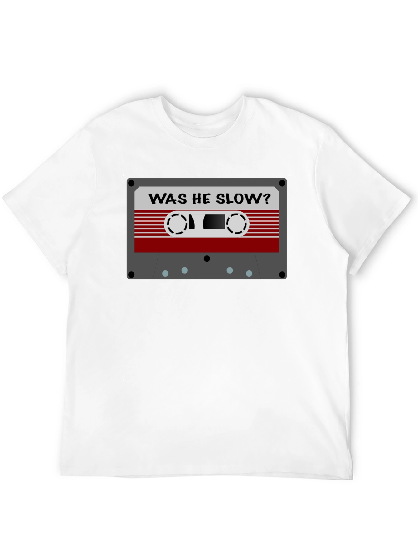 Retro Cassette Tape Graphic Tee - Was He Slow?