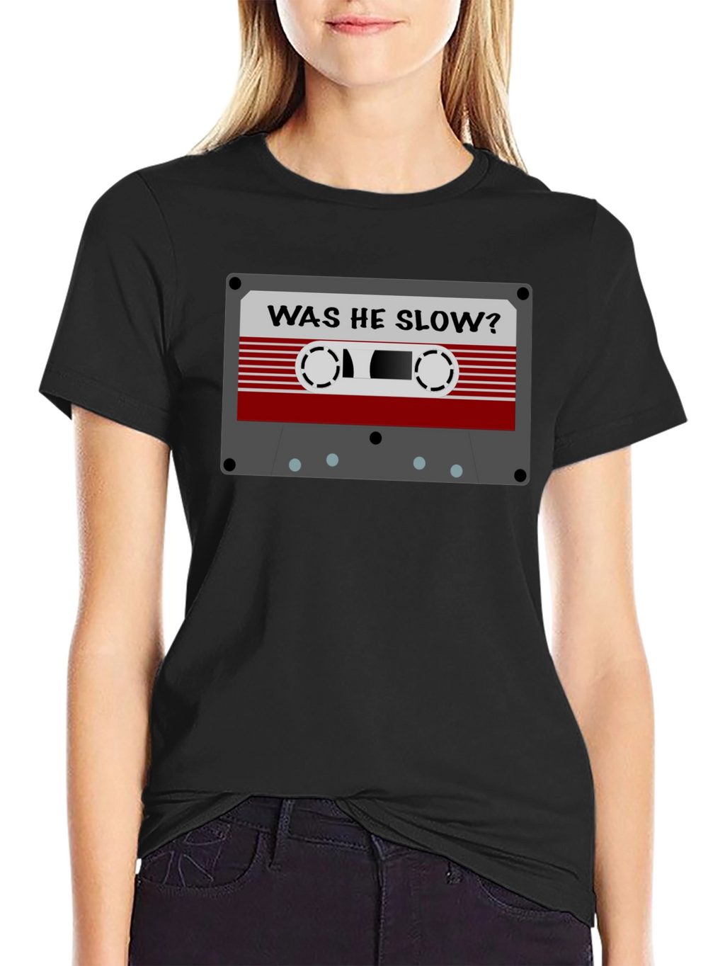 Retro Cassette Tape Graphic Tee - Was He Slow?