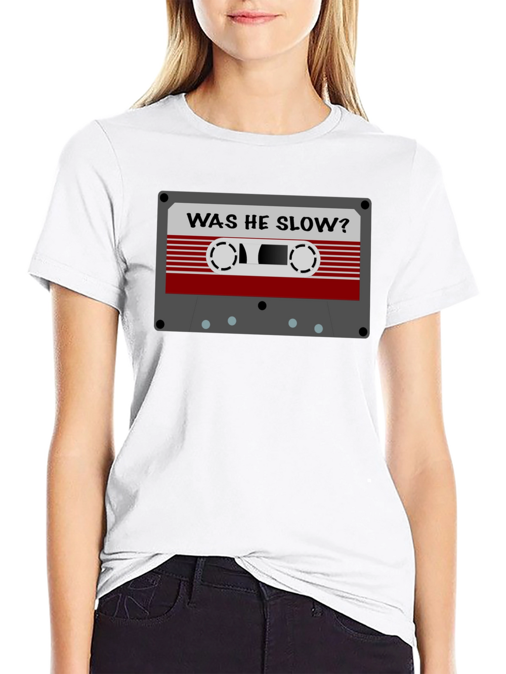 Retro Cassette Tape Graphic Tee - Was He Slow?