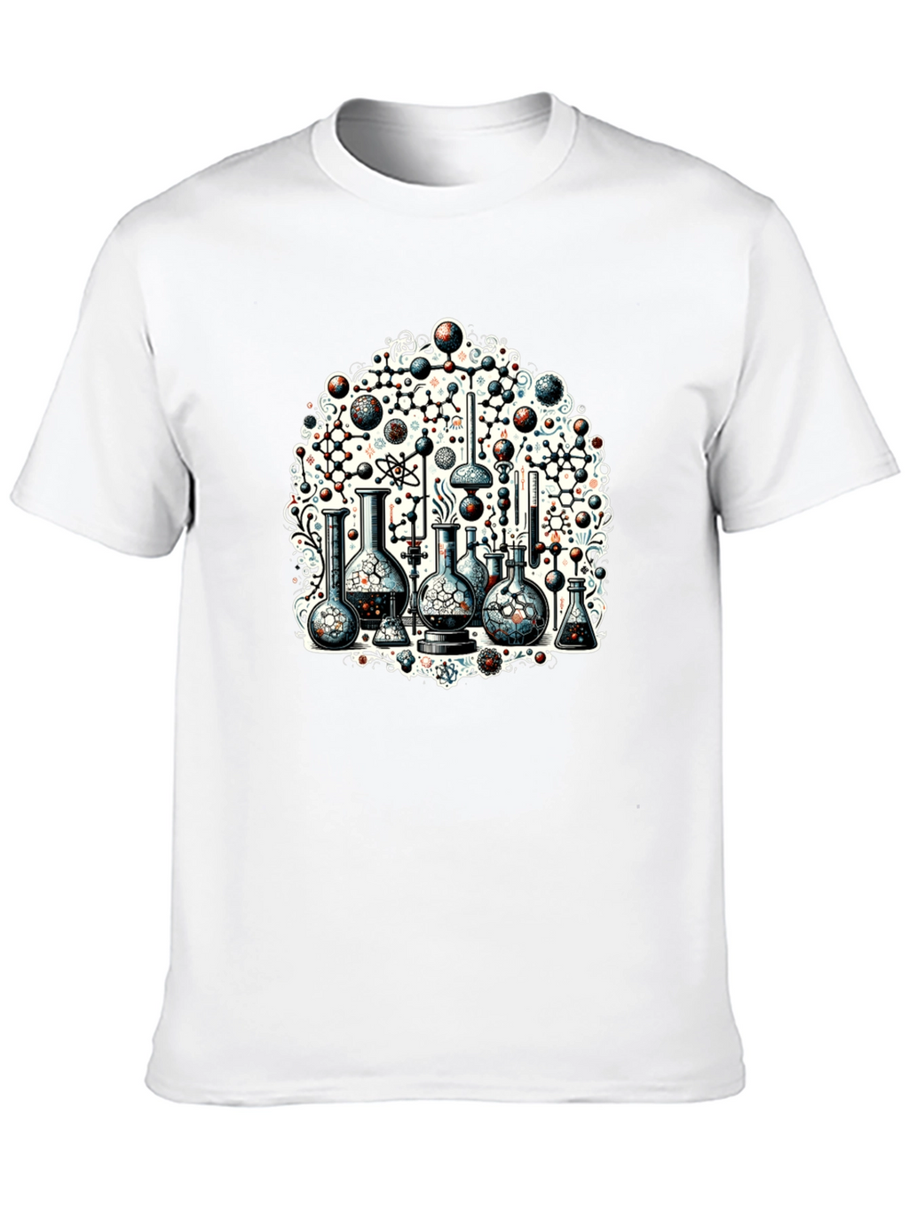 Science Chemistry Print Black T-Shirt