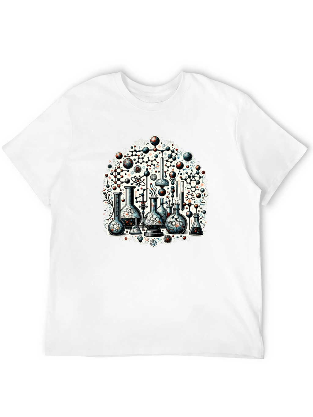 Science Chemistry Print Black T-Shirt