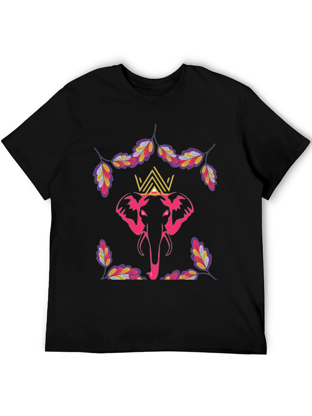 Elephant Crown Graphic Tee - Stylish Mens T-Shirt