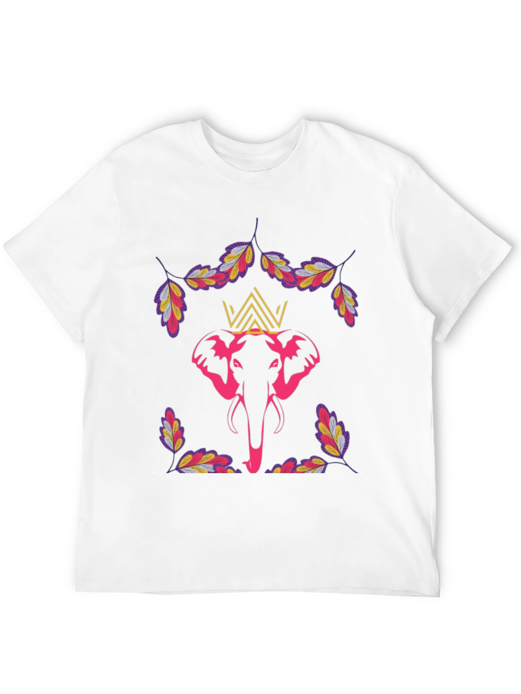 Elephant Crown Graphic Tee - Stylish Mens T-Shirt